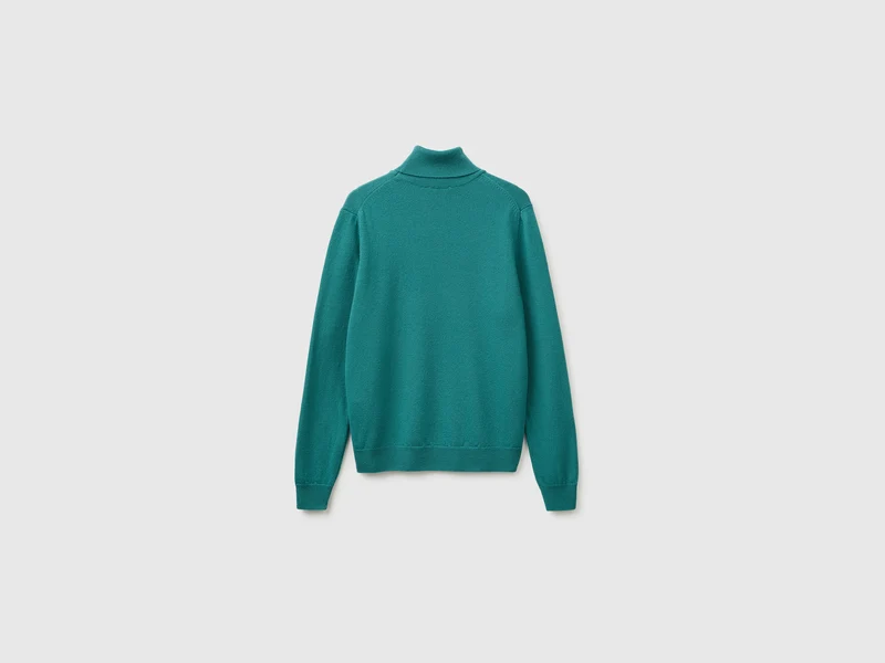 Rollkragenpullover aus 100 % Merinowolle
