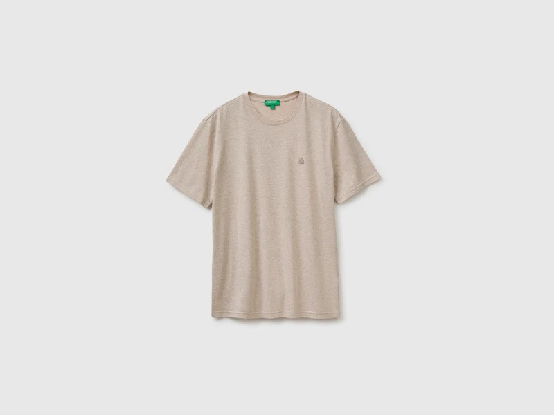 Melange-T-Shirt mit lockerer Passform