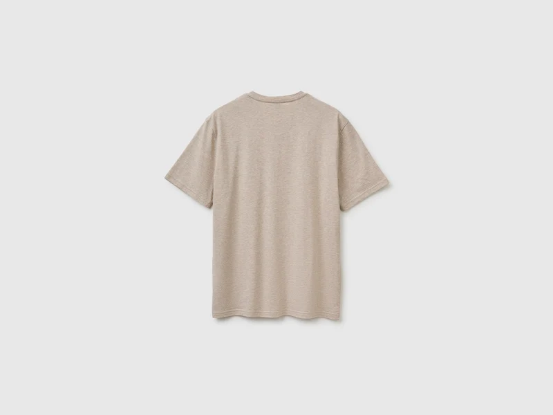 Melange-T-Shirt mit lockerer Passform