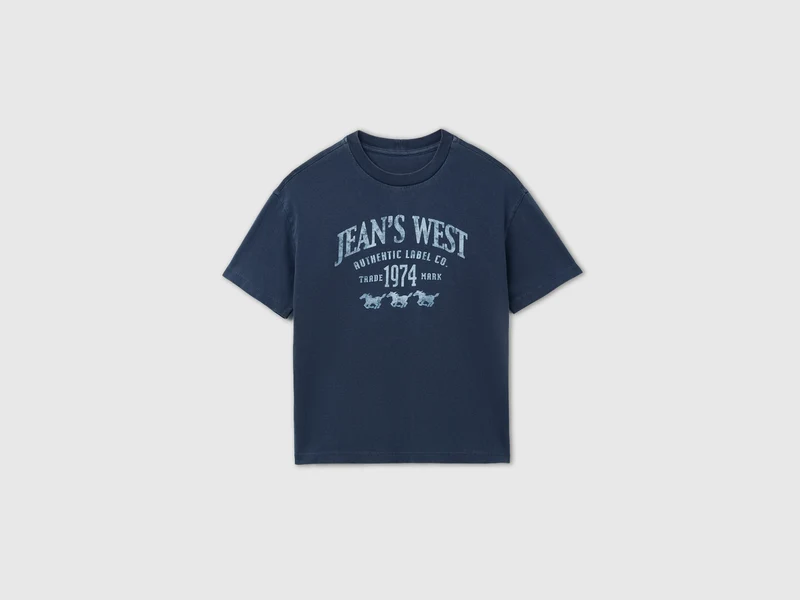 Vintage-T-Shirt mit Western-Print