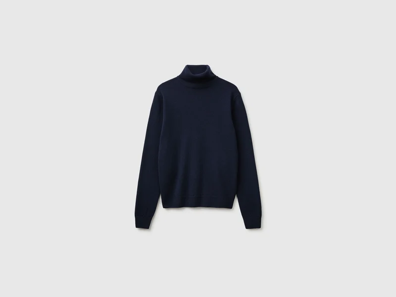 Rollkragenpullover aus 100 % Merinowolle