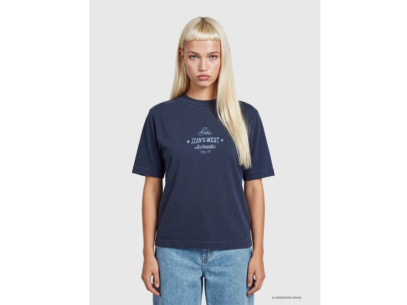 Oversize-T-Shirt mit Western-Print