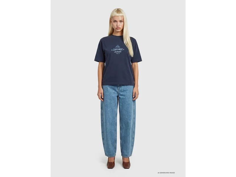 Oversize-T-Shirt mit Western-Print