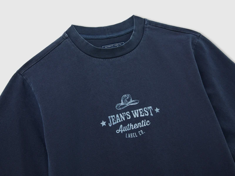 Oversize-T-Shirt mit Western-Print
