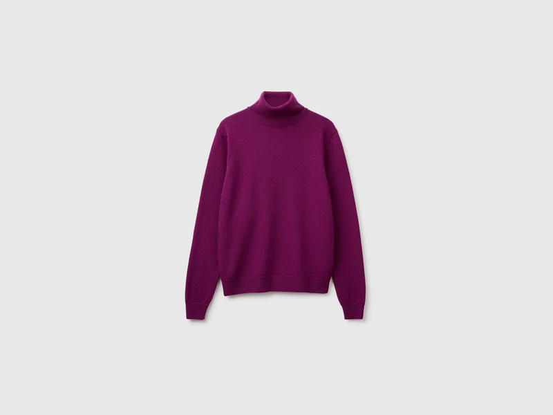 Rollkragenpullover aus 100 % Merinowolle