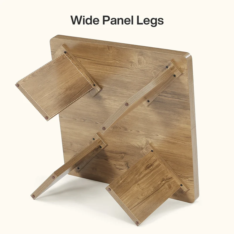 Tribesigns Quadratischer Couchtisch 80 cm, Kleiner Wohnzimmertisch im Landhausstil mit starker Tischplatte