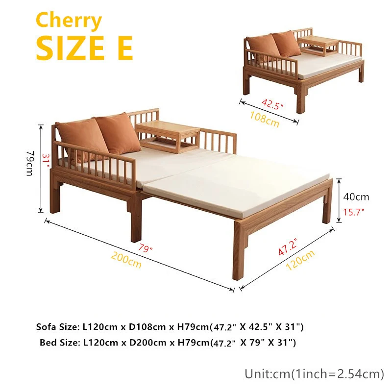 Multifunktionales Schlafsofa Arhat aus Massivholz