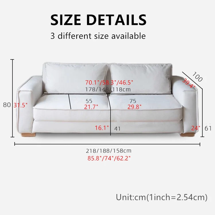 Nordisches Minimalismus-Schlafsofa aus Chenille-Stoff