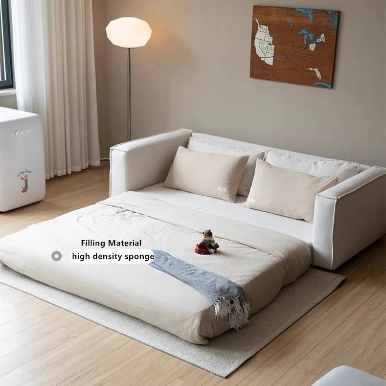Nordisches Minimalismus-Schlafsofa aus Chenille-Stoff