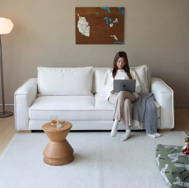 Nordisches Minimalismus-Schlafsofa aus Chenille-Stoff