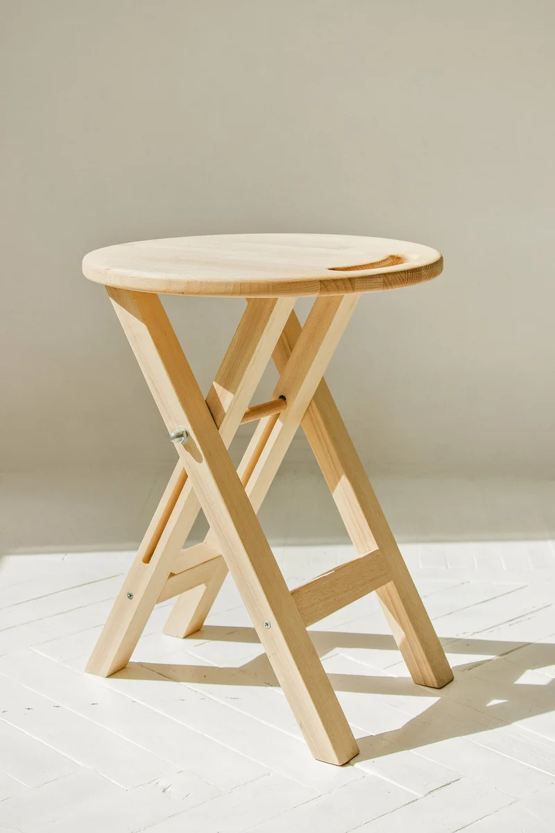 Folding Wooden Dining Chair – Handmade Ash Wood Chair for Kitchen