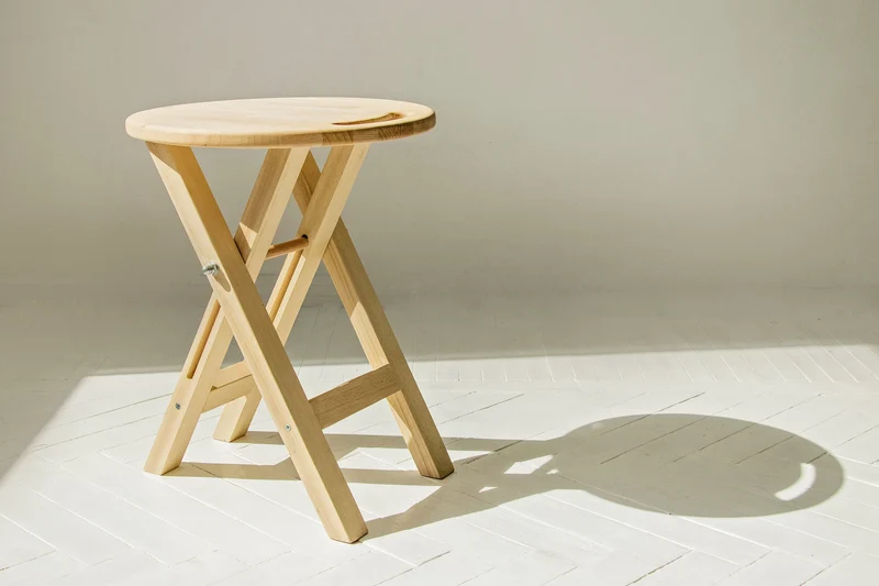 Folding Wooden Dining Chair – Handmade Ash Wood Chair for Kitchen