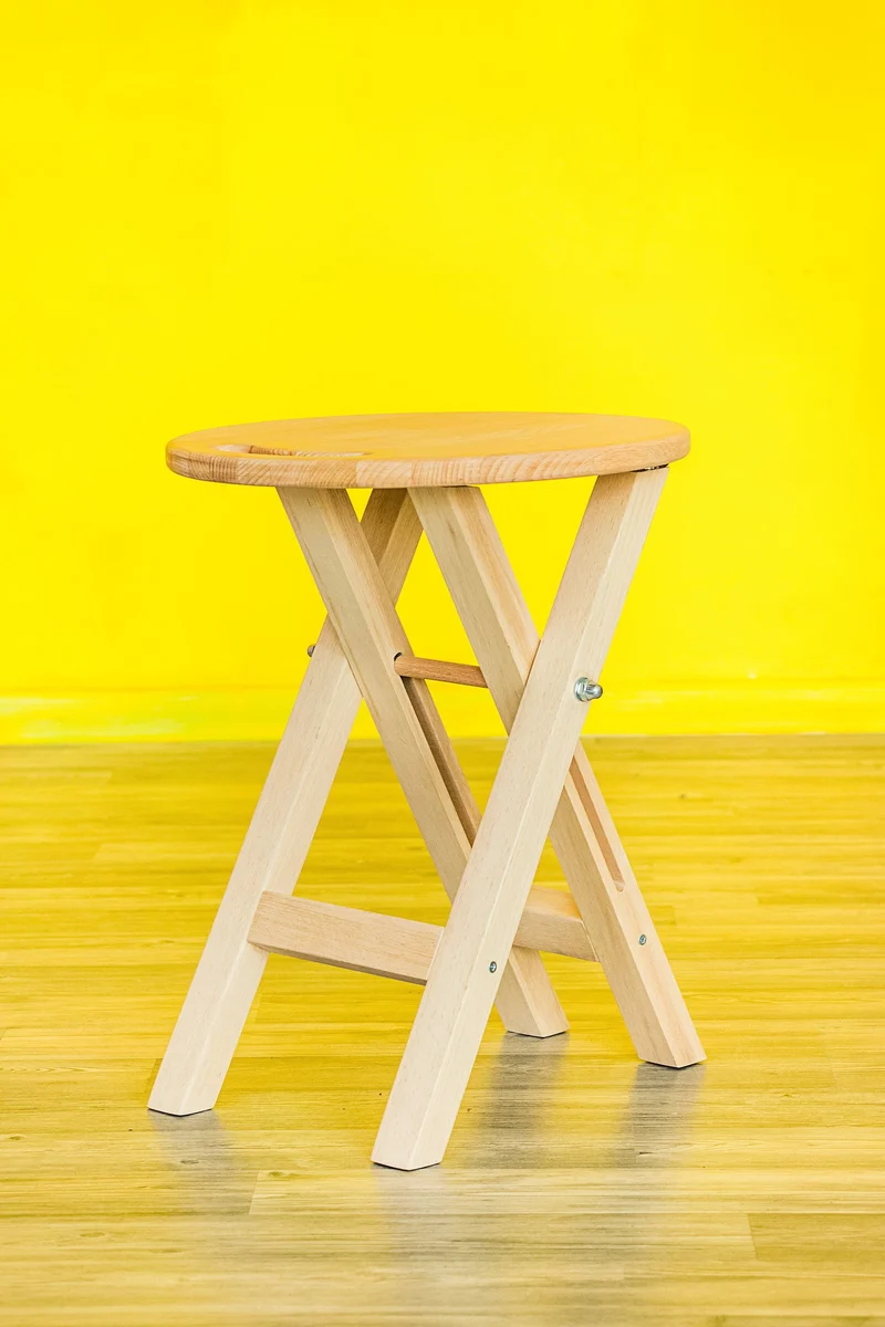 Folding Wooden Dining Chair – Handmade Ash Wood Chair for Kitchen