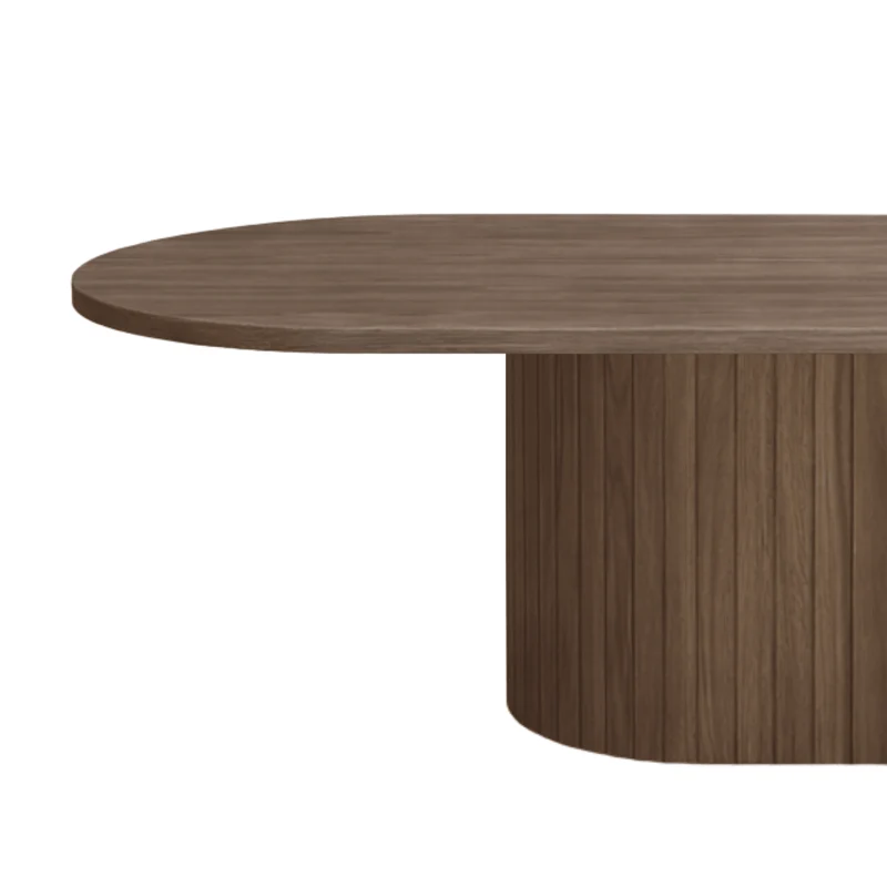 Bobby - Ovaler Couchtisch 120x55x45 cm Eiche geräuchert