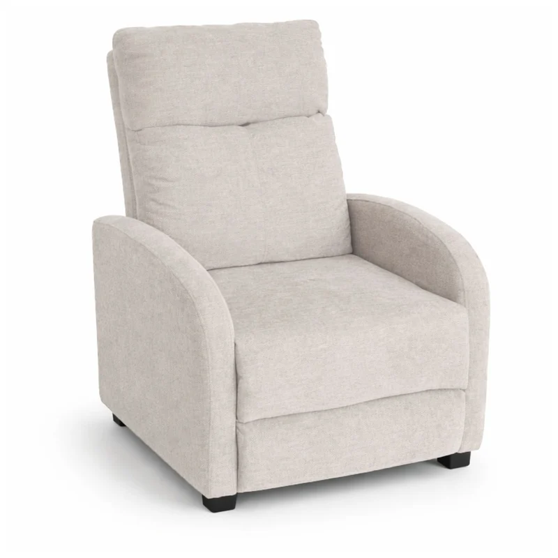 Silas Sessel in Beige mit Kippfunktion und Beinstütze