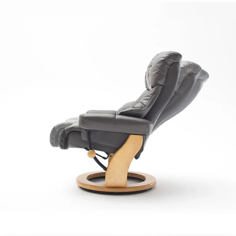 XXL Relaxsessel mit Hocker taupe – CALGARY