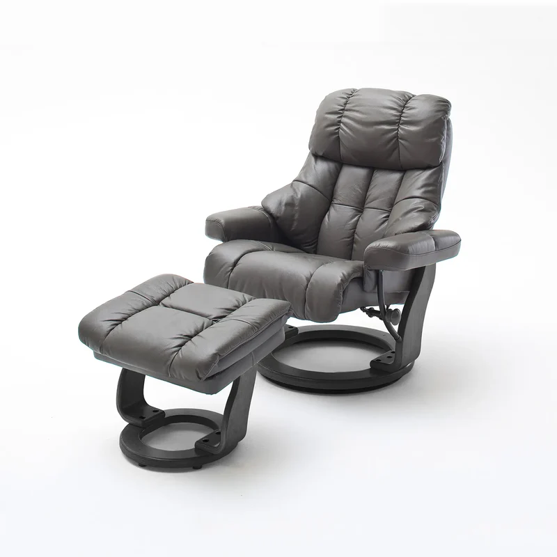 XXL Relaxsessel mit Hocker taupe – CALGARY