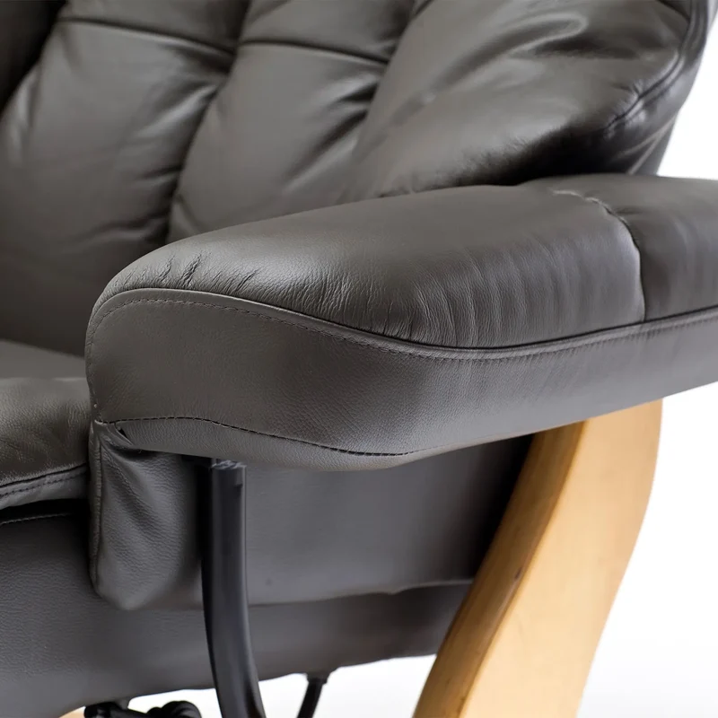 XXL Relaxsessel mit Hocker taupe – CALGARY