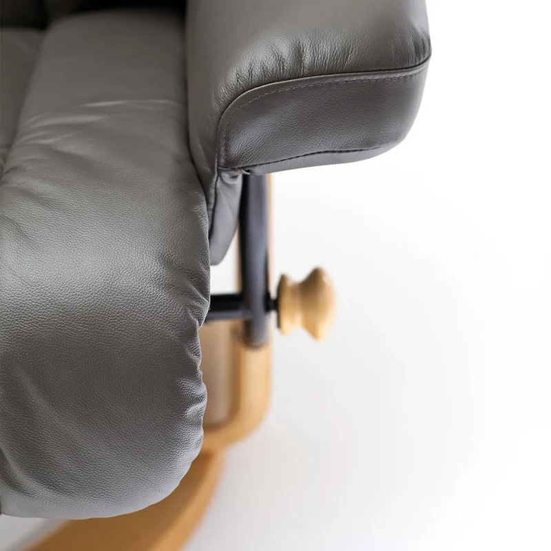 XXL Relaxsessel mit Hocker taupe – CALGARY