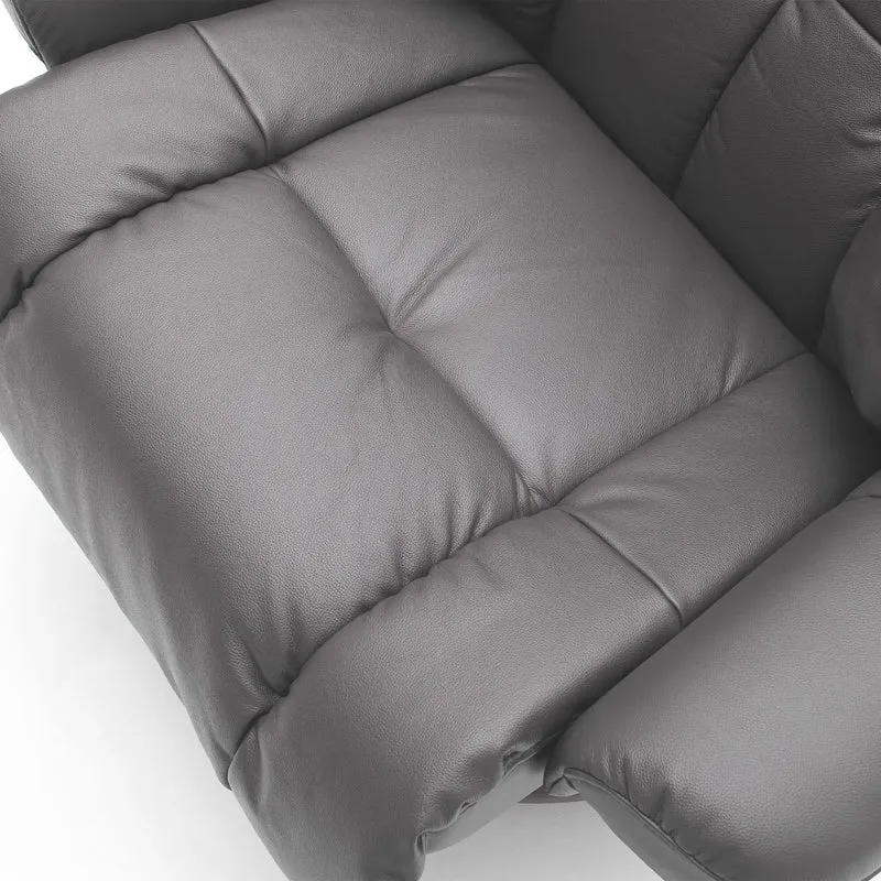 XXL Relaxsessel mit Hocker taupe – CALGARY