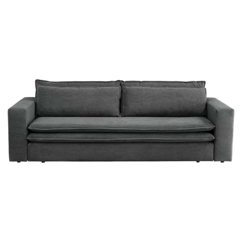 3‑Sitzer Schlafsofa Cord Anthrazit – Piagge