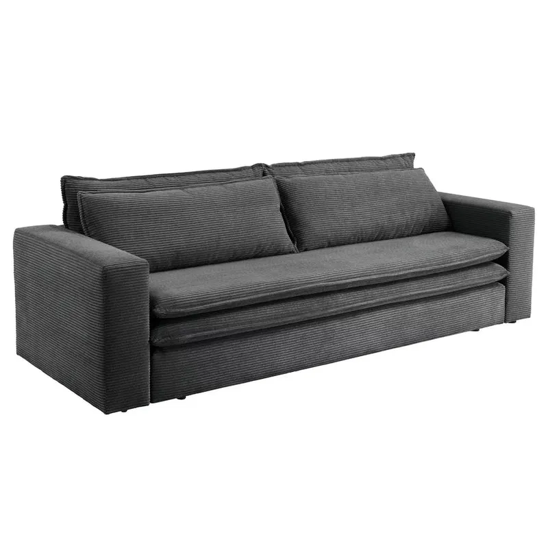 3‑Sitzer Schlafsofa Cord Anthrazit – Piagge