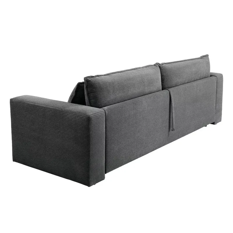 3‑Sitzer Schlafsofa Cord Anthrazit – Piagge