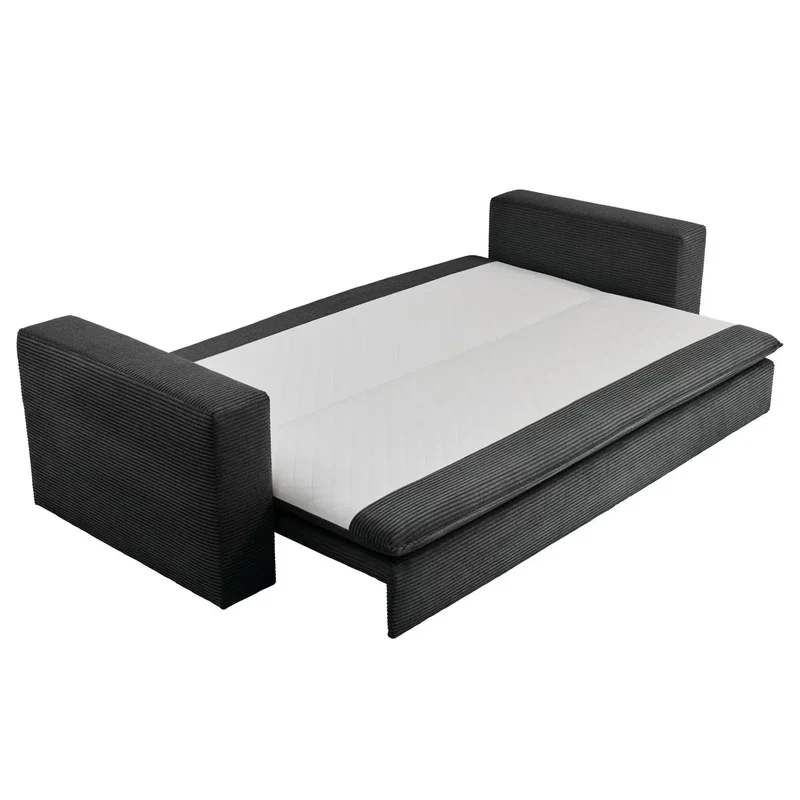 3‑Sitzer Schlafsofa Cord Anthrazit – Piagge
