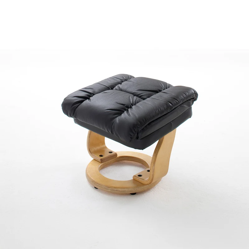 TV-Relaxsessel mit Hocker schwarz – CALGARY