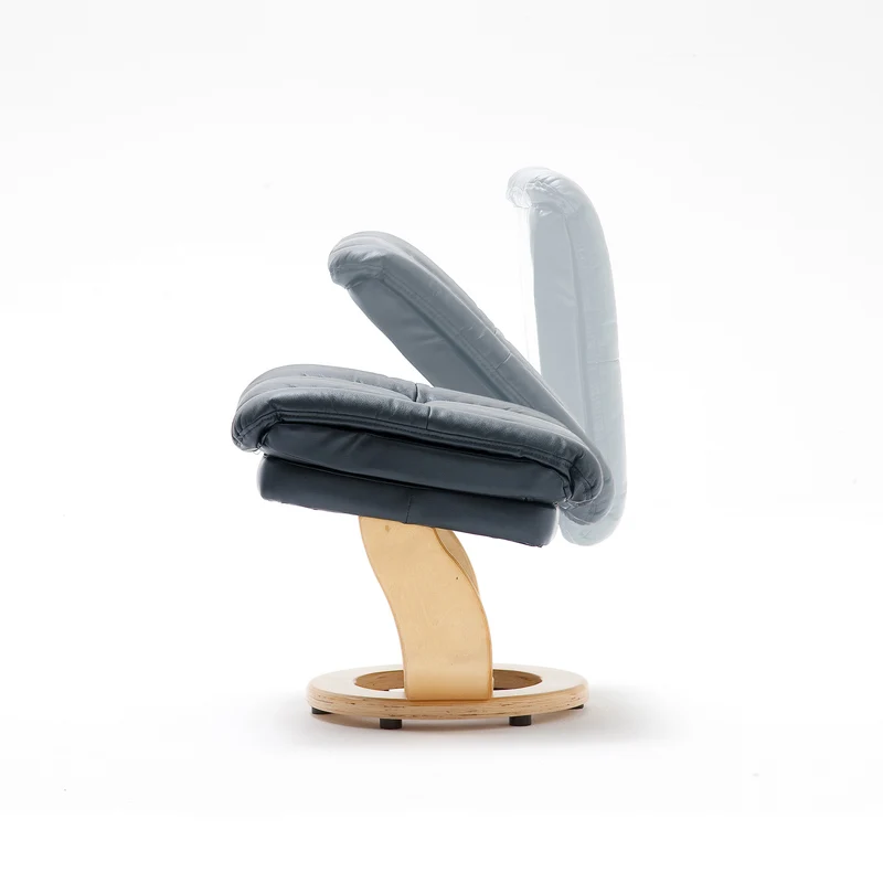 TV-Relaxsessel mit Hocker schwarz – CALGARY