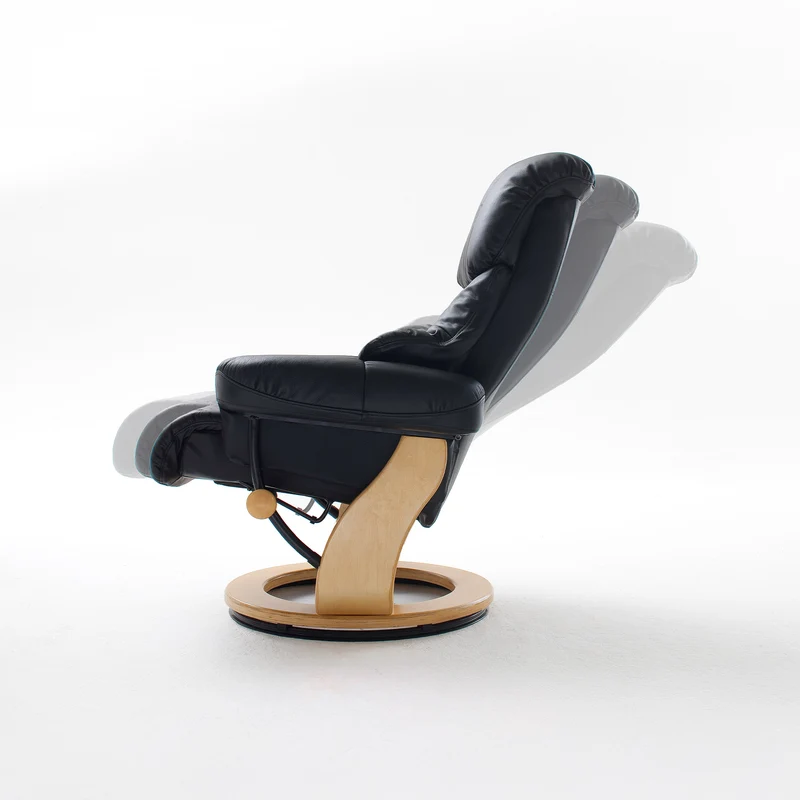 TV-Relaxsessel mit Hocker schwarz – CALGARY