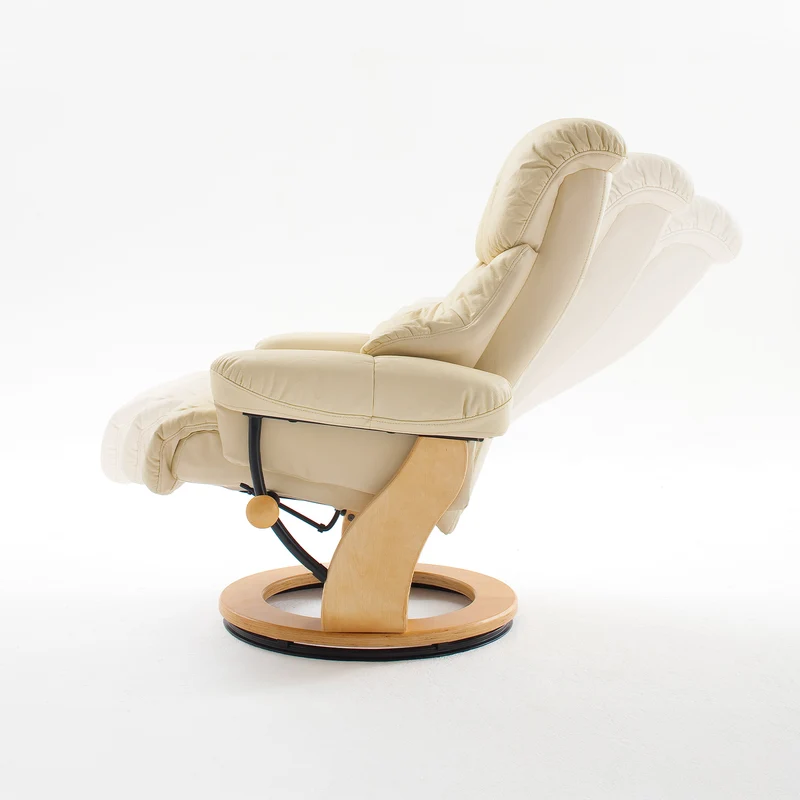 TV-Relaxsessel mit Hocker creme – CALGARY