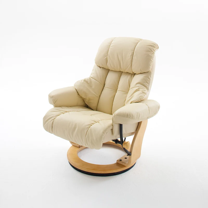 TV-Relaxsessel mit Hocker creme – CALGARY
