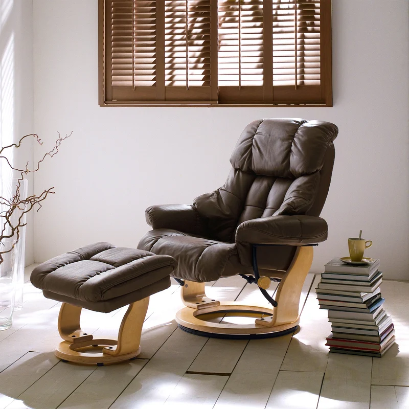 TV-Relaxsessel mit Hocker braun – CALGARY