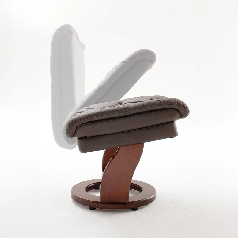 TV-Relaxsessel mit Hocker braun – CALGARY