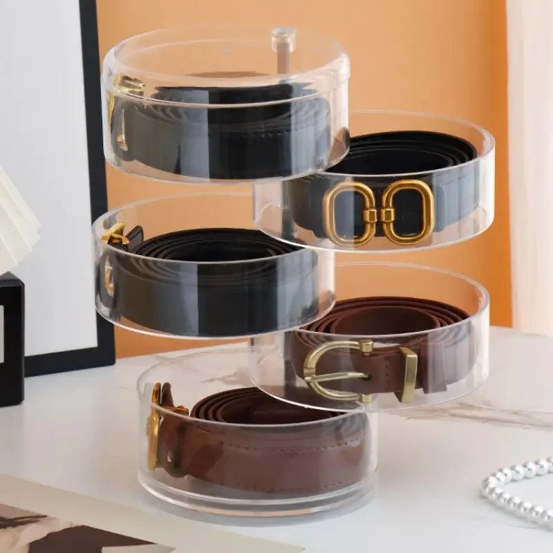 Elegant Rotating Jewelry Organizer – Transparent, Multi-Layer Storage Box