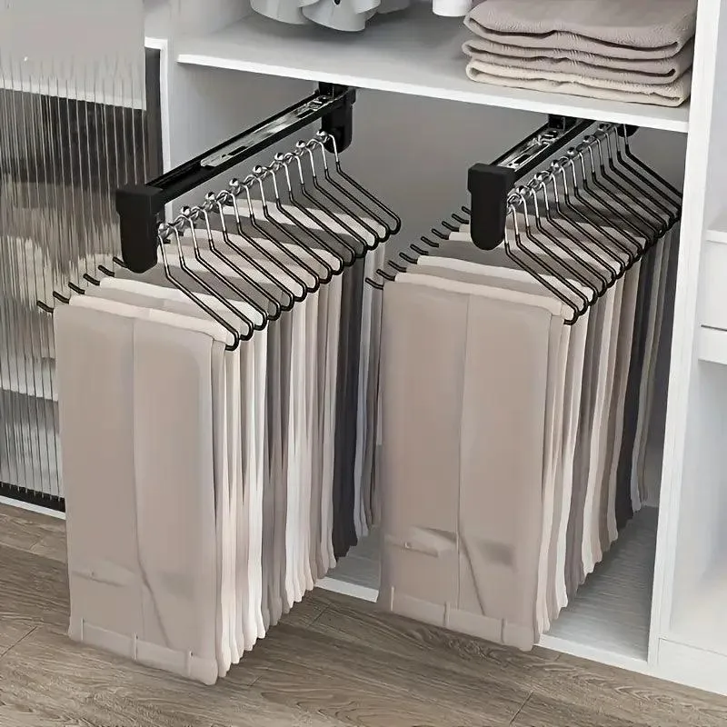 Telescopic Pants Hanger – Space-Saving Metal Organizer for Closet
