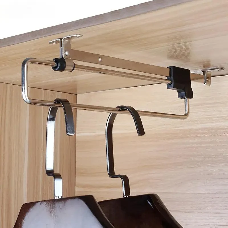 Telescopic Pants Hanger – Space-Saving Metal Organizer for Closet