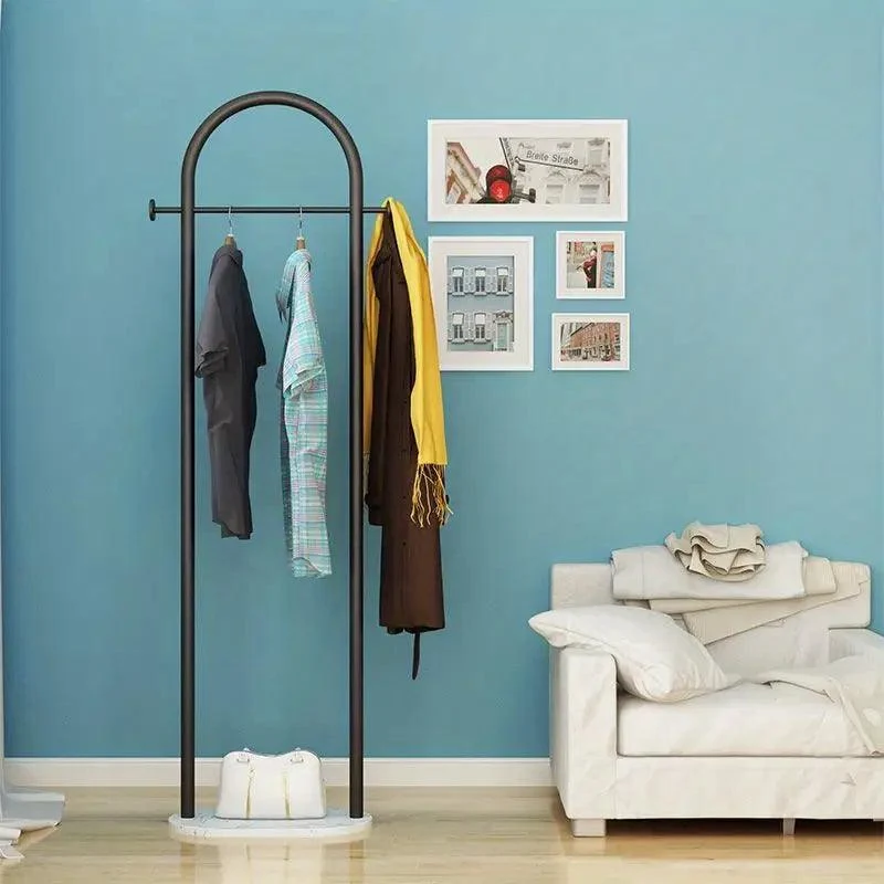 Marble Clothes Hanger – Simple Floor Rack for Bedroom & Coat Storage