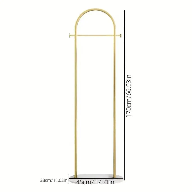 Marble Clothes Hanger – Simple Floor Rack for Bedroom & Coat Storage