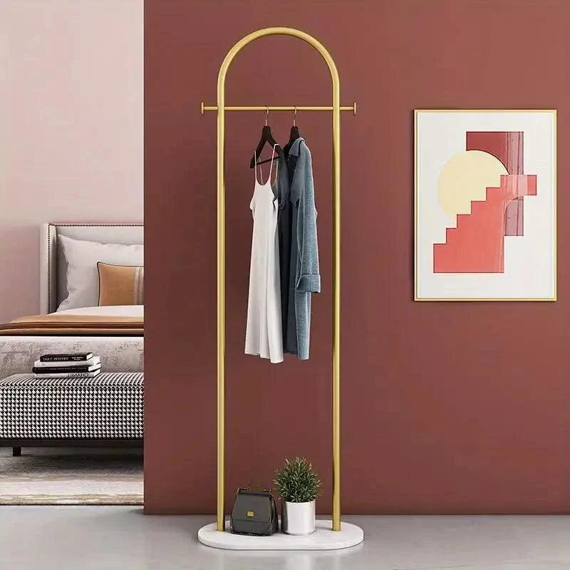 Marble Clothes Hanger – Simple Floor Rack for Bedroom & Coat Storage