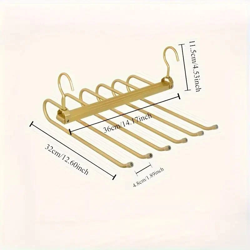 6-in-1 Rotatable Trouser Hanger – Space-Saving Pants Organizer