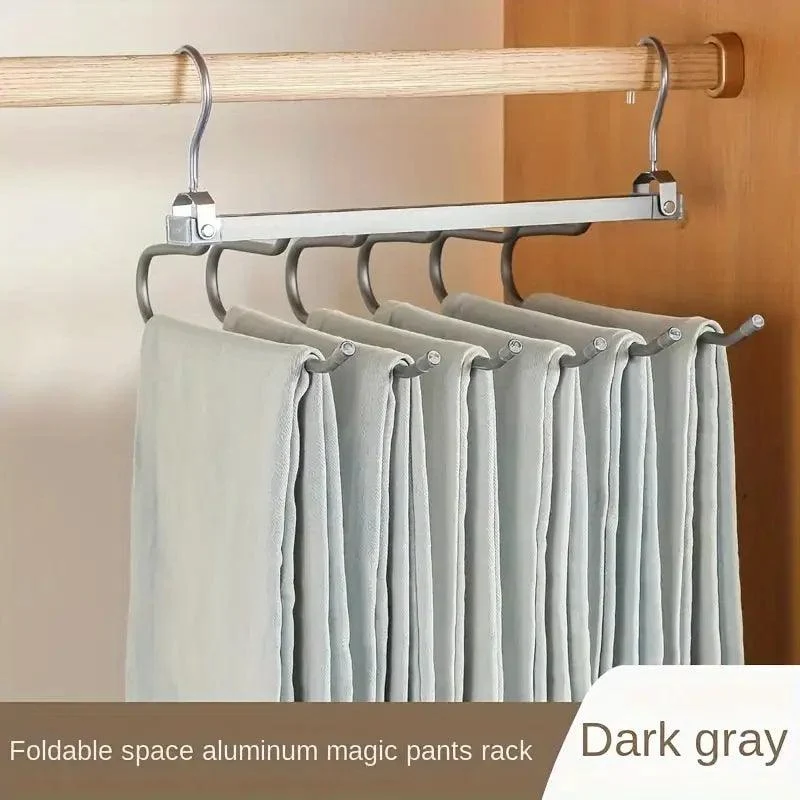 6-in-1 Rotatable Trouser Hanger – Space-Saving Pants Organizer