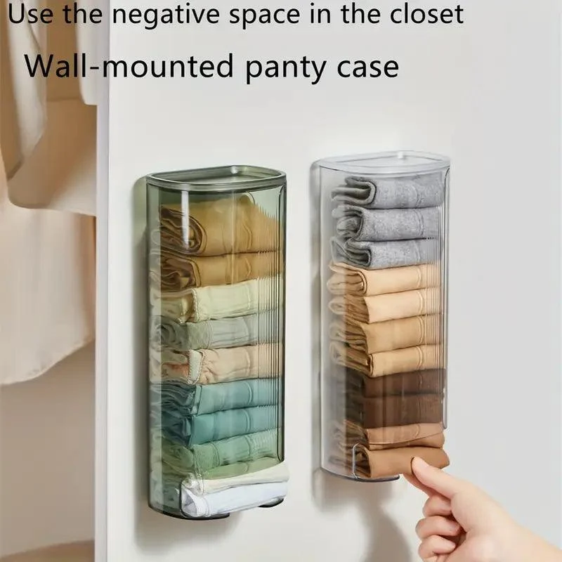 Wall-Mounted Organizer – Transparent Hanging Storage for Underwear