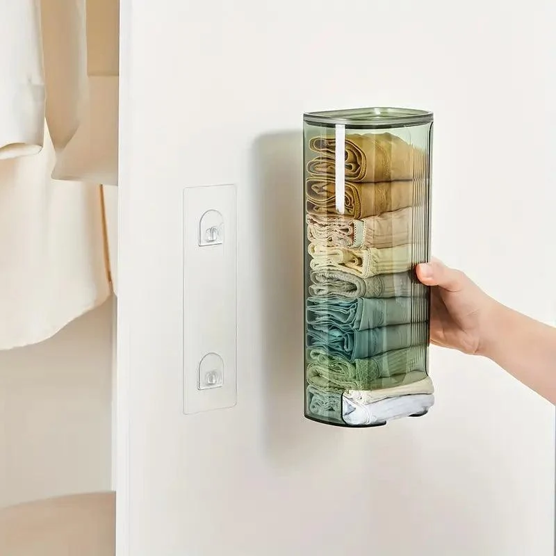 Wall-Mounted Organizer – Transparent Hanging Storage for Underwear