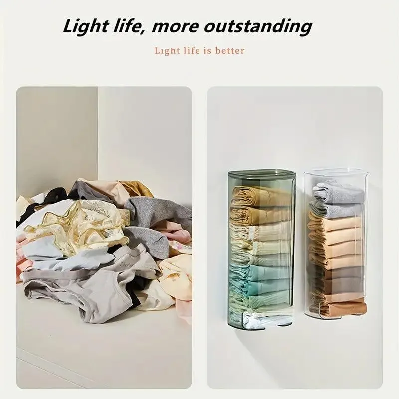 Wall-Mounted Organizer – Transparent Hanging Storage for Underwear