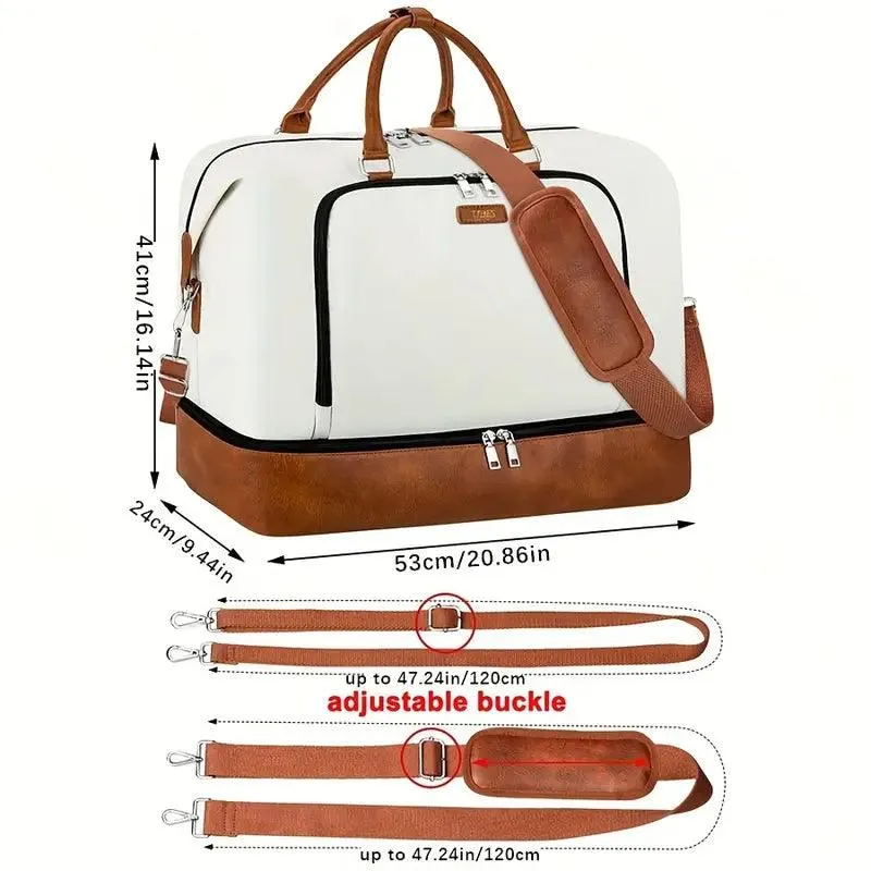 Large Weekend Bag – Travel Storage with Shoe Compartment & Portable Design