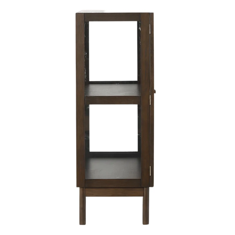 Havanna Vitrine in Räuchereiche mit 2 Türen - 110x40x100 cm