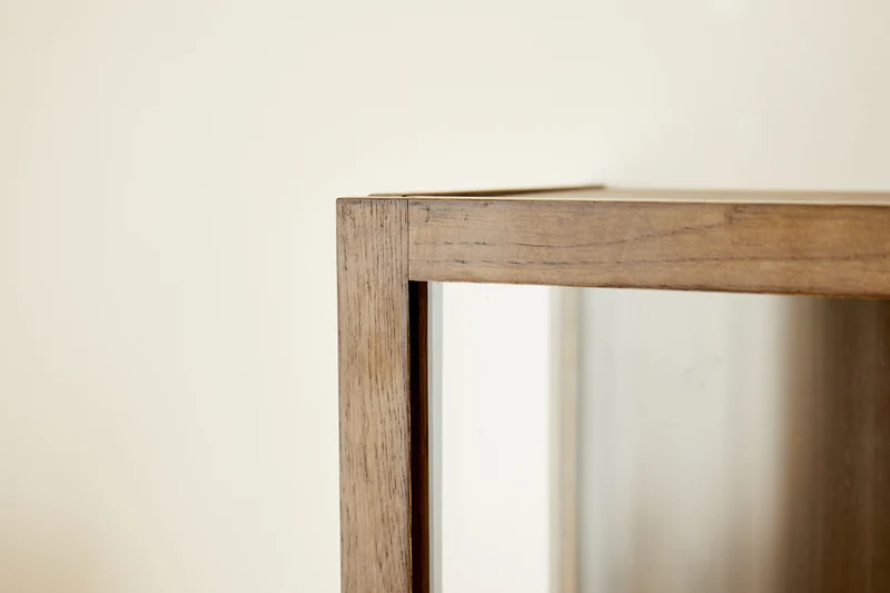 Piper wandhängender Vitrinenschrank60x40x20 cm Eiche geräuchert