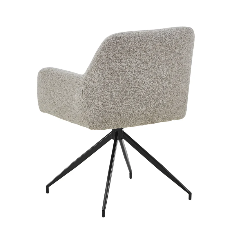 Ofelia Esszimmerstuhl - Beige Boucle mit 360 Grad Drehfunktion